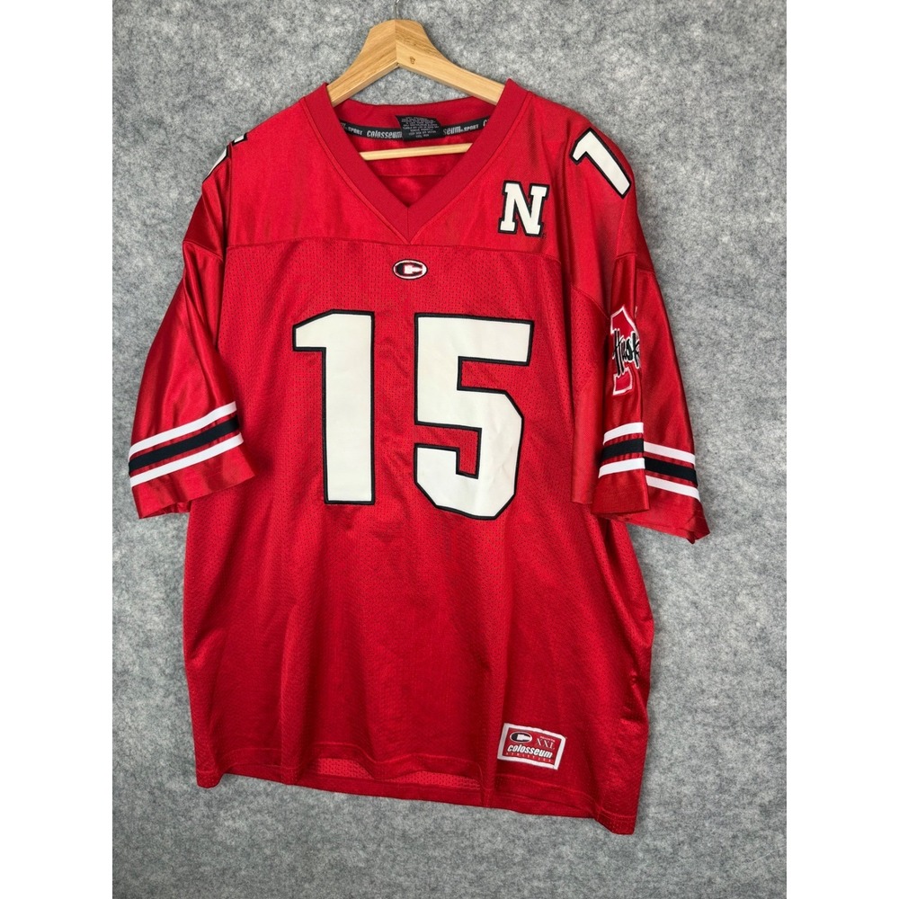 Vintage Nebraska Cornhuskers Jersey Mens XL Red NCAA Football Colosseum #15